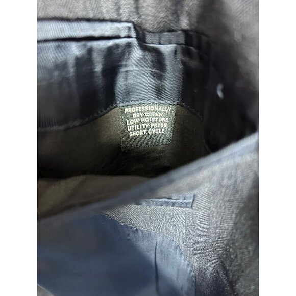 Jos. A. Bank Signature Collection Mens 2-Piece Suit 42R 100% Wool Navy Pinstripe - Picture 10 of 12